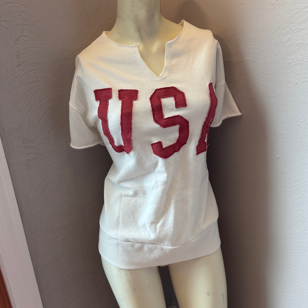 Ces femme USA T-shirt size medium patriotic Fourth of July short sleeve